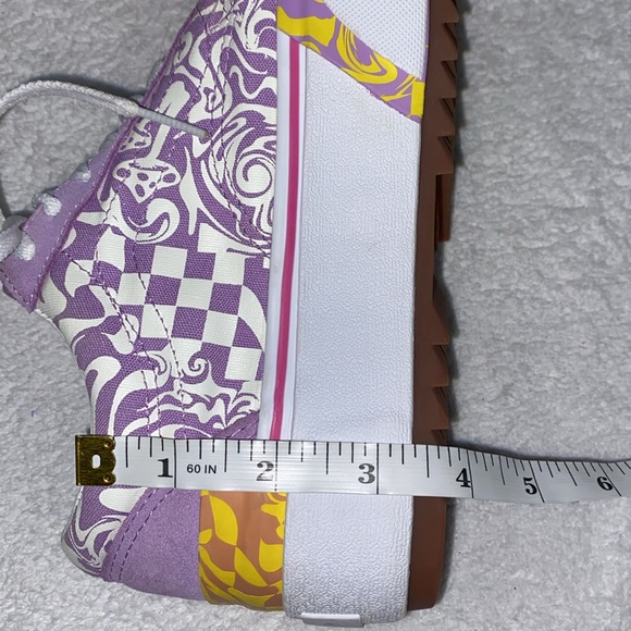 Vans Old Skool Stacked Wavy Daze Lilac Platform Sneakers Womens Size 6.5 36.5 - Picture 6 of 9